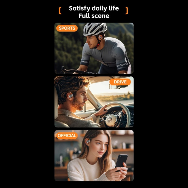 144 språk Translation Översättare Smart Translator Headset Bluetooth Realtid - Svart