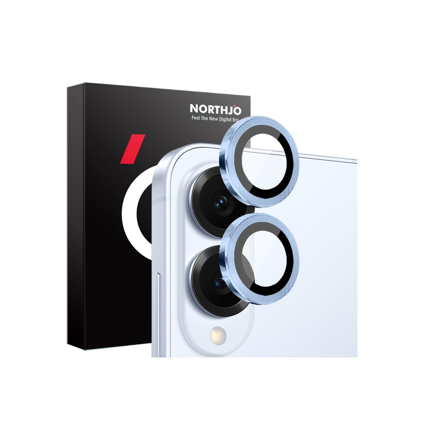 NORTHJO för Samsung Galaxy S25 Edge Härdat Glas Kameralinsskydd