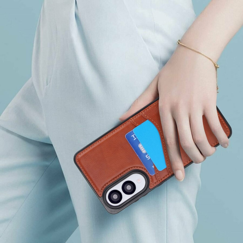 Til Samsung Galaxy S25 Edge Etui Kortslot Slank PU+TPU Mobilcover