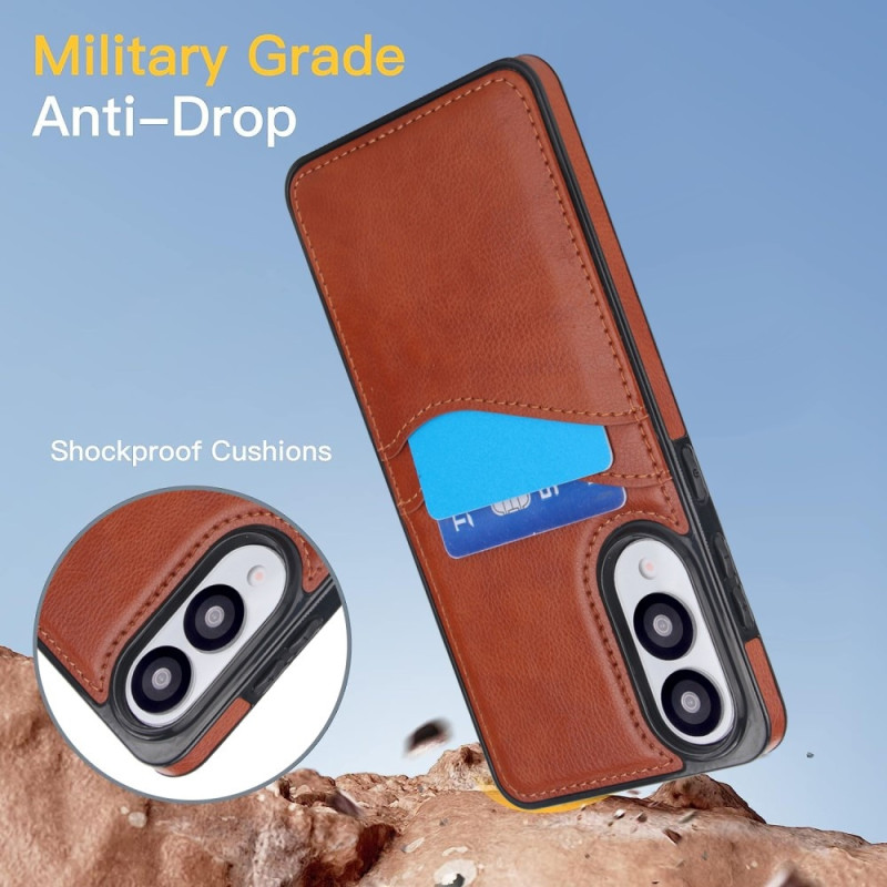 Til Samsung Galaxy S25 Edge Etui Kortslot Slank PU+TPU Mobilcover