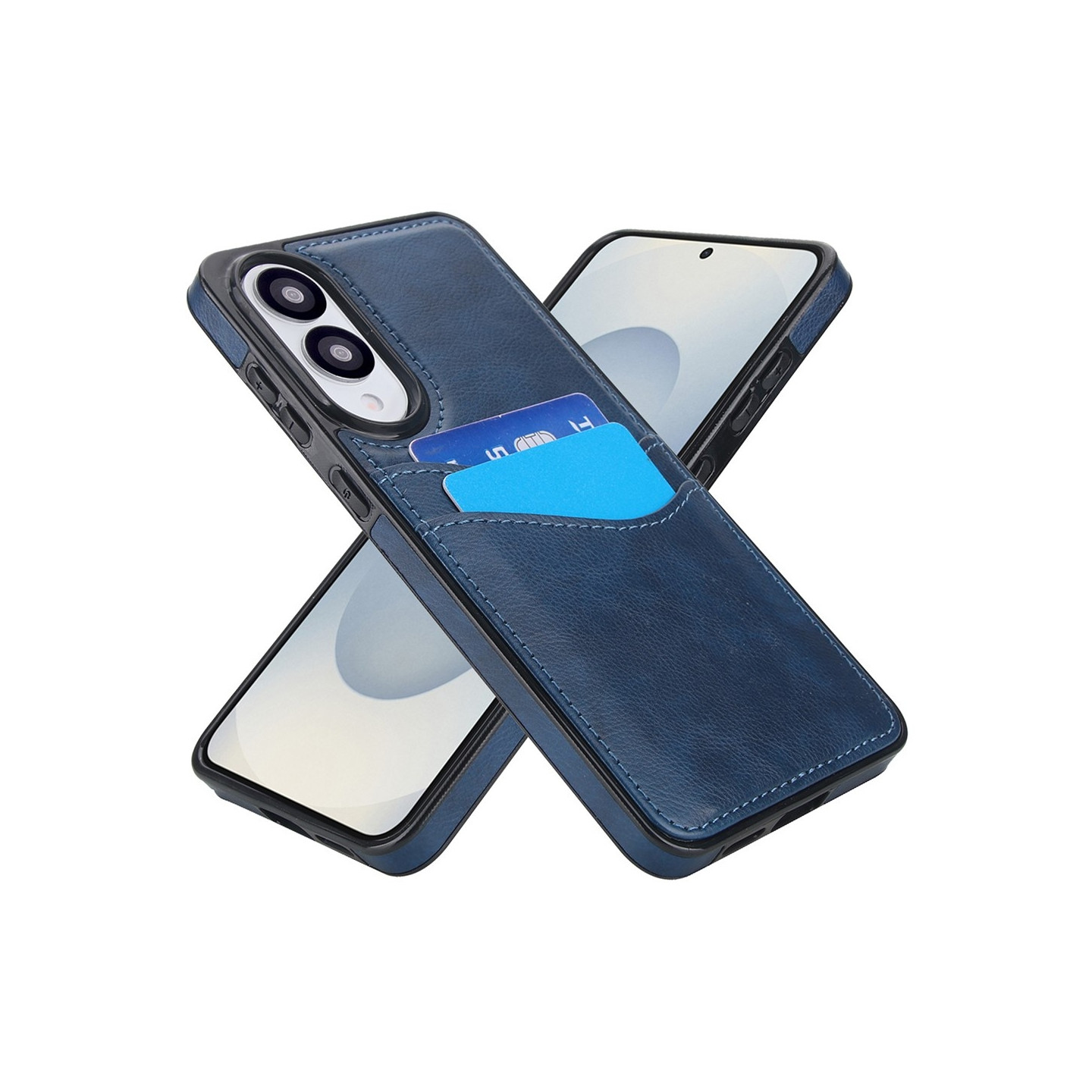 For Samsung Galaxy S25 Edge Deksel Kortlomme Slank PU+TPU Mobildeksel