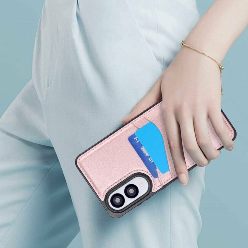 Til Samsung Galaxy S25 Edge Etui Kortslot Slank PU+TPU Mobilcover