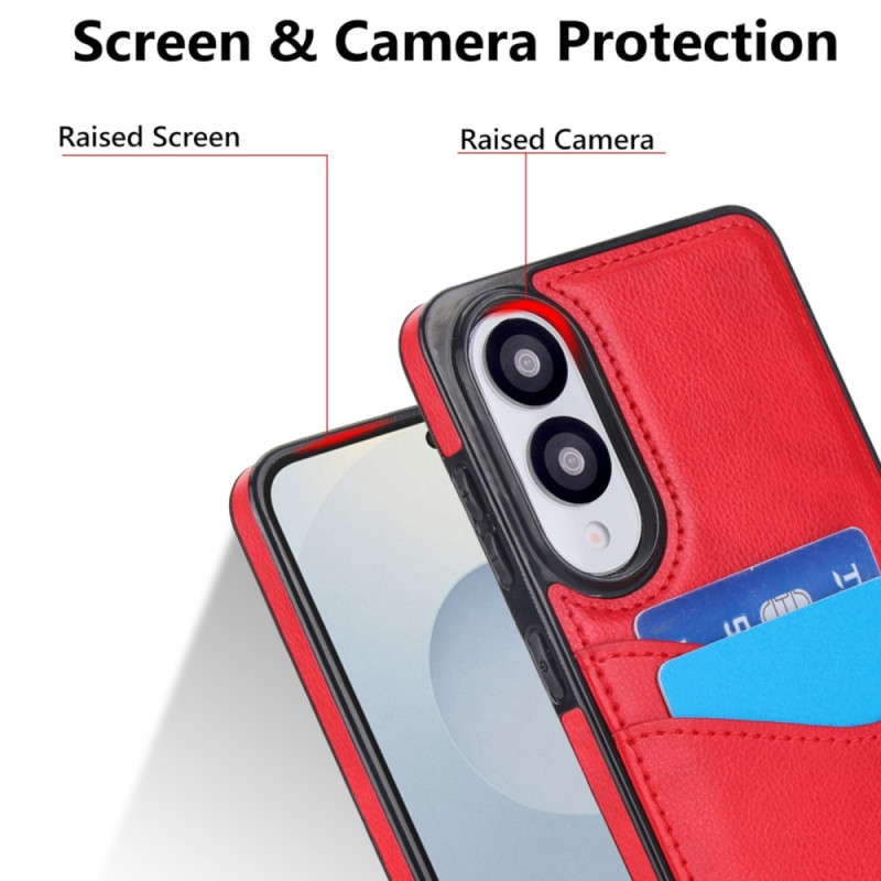 Til Samsung Galaxy S25 Edge Etui Kortslot Slank PU+TPU Mobilcover