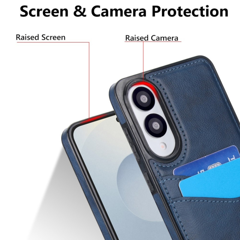 Til Samsung Galaxy S25 Edge Etui Kortslot Slank PU+TPU Mobilcover