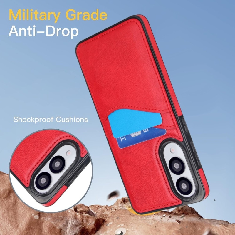 Til Samsung Galaxy S25 Edge Etui Kortslot Slank PU+TPU Mobilcover