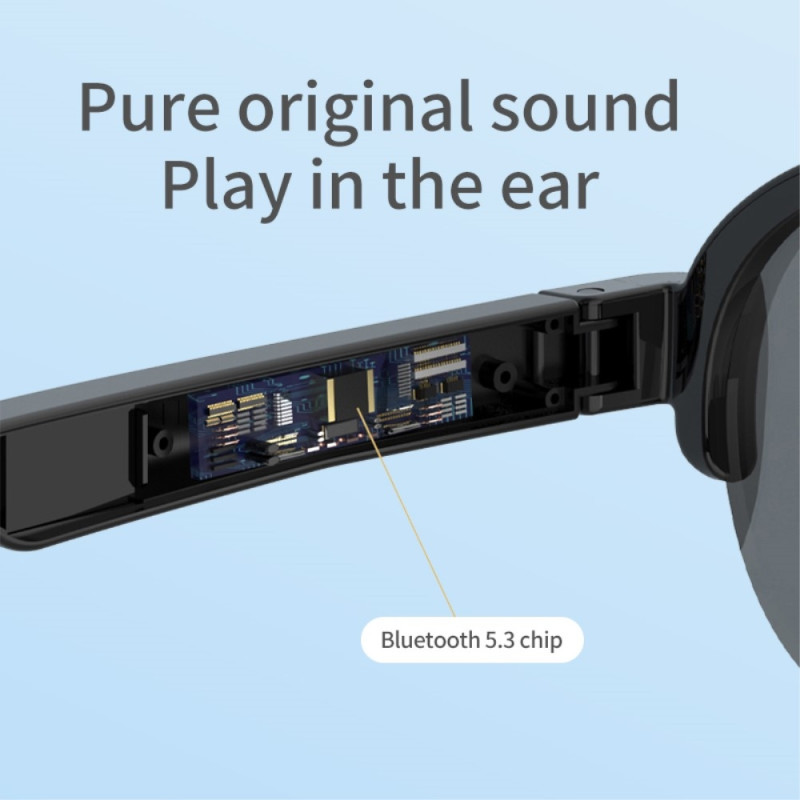 144 språk oversettelse oversetter smart AI Bluetooth solbriller UV400 hodetelefoner