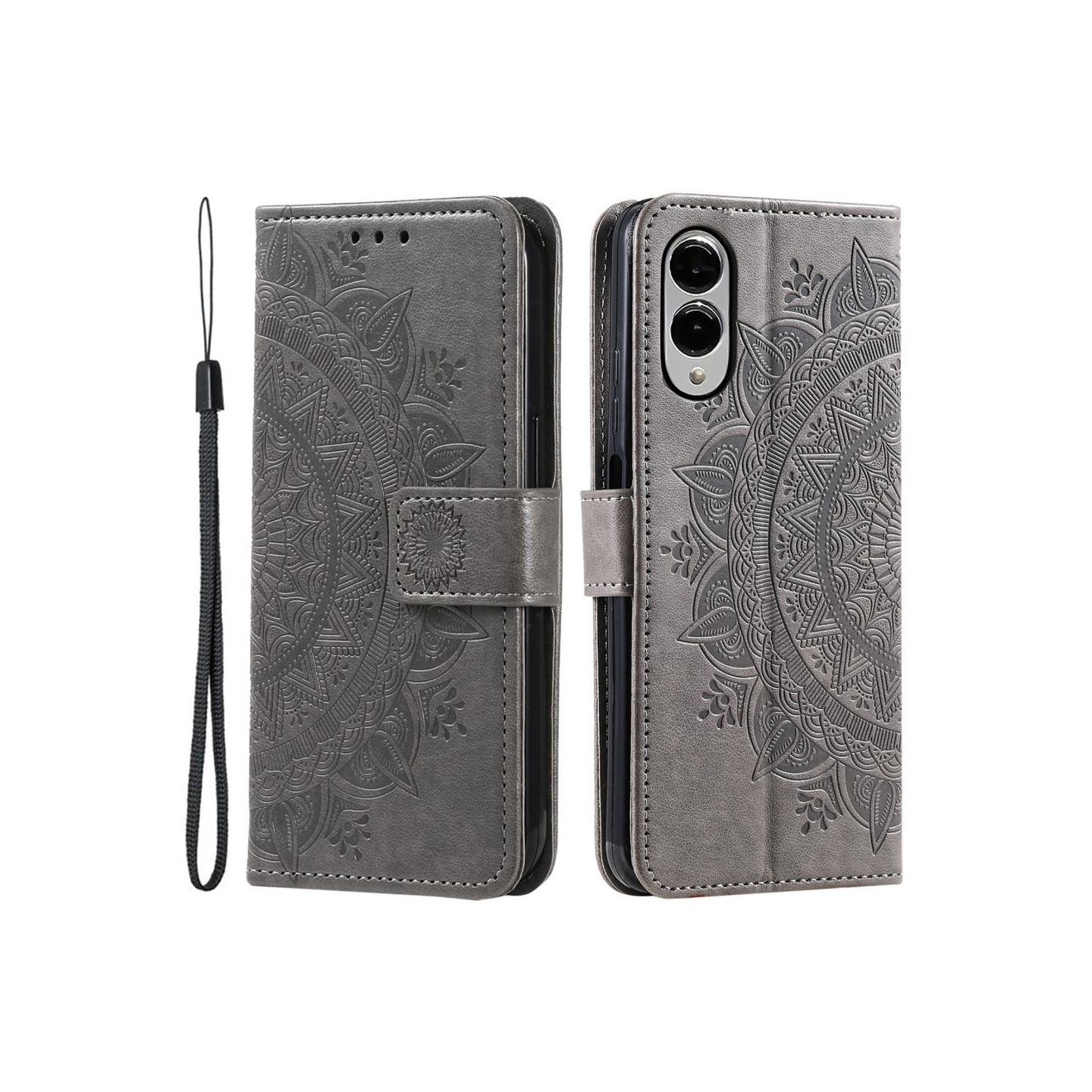 Til Samsung Galaxy S25 Edge tegnebogscover Cover Shell Mandala Blomstermønster