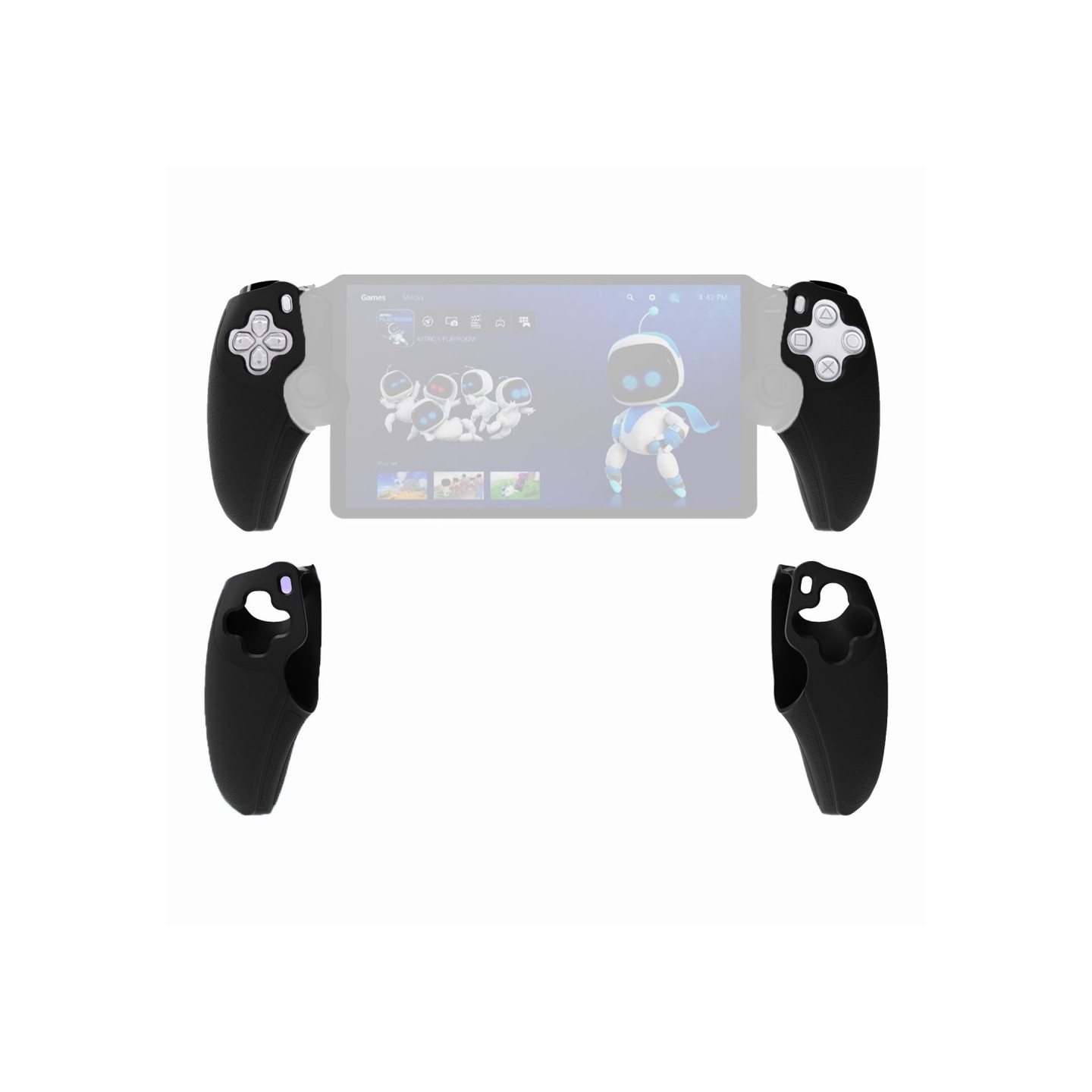 Silicone Case Cover for PS5 Portal Right and Left - Black