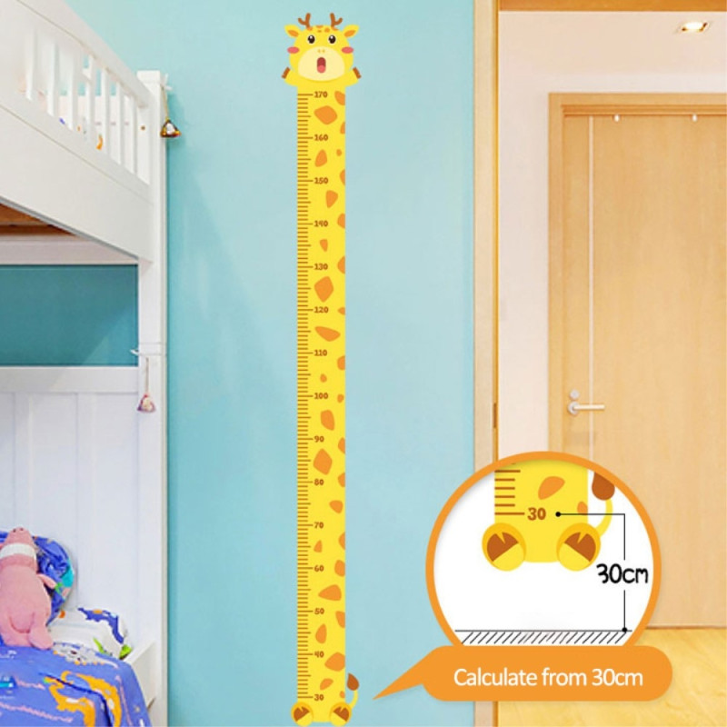 Measure Growing Length Wall Decal Growth Chart Wall Sticker - Giraffe
