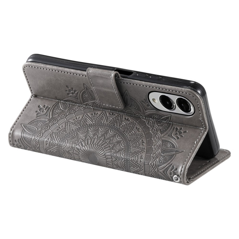 For Samsung Galaxy S25 Edge Wallet Case Cover Shell Mandala Flower Pattern