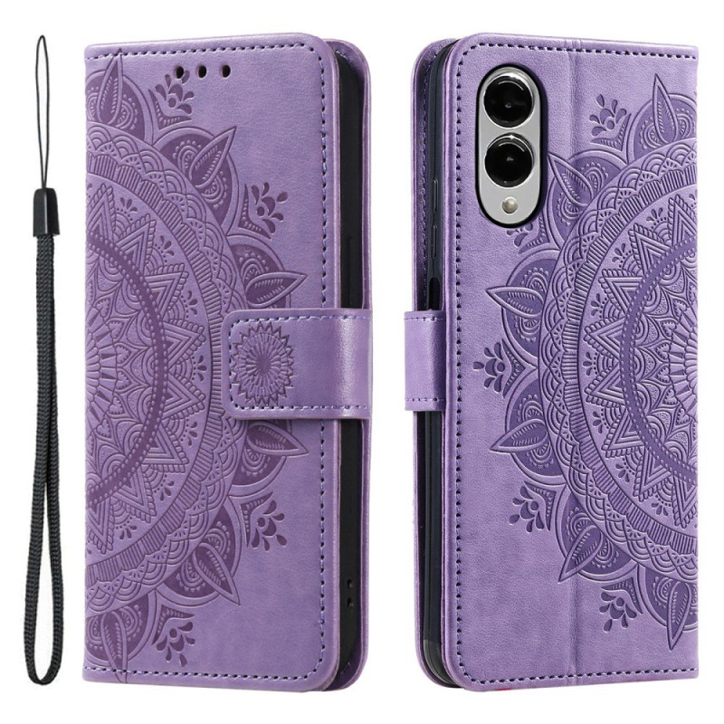 For Samsung Galaxy S25 Edge Wallet Case Cover Shell Mandala Flower Pattern