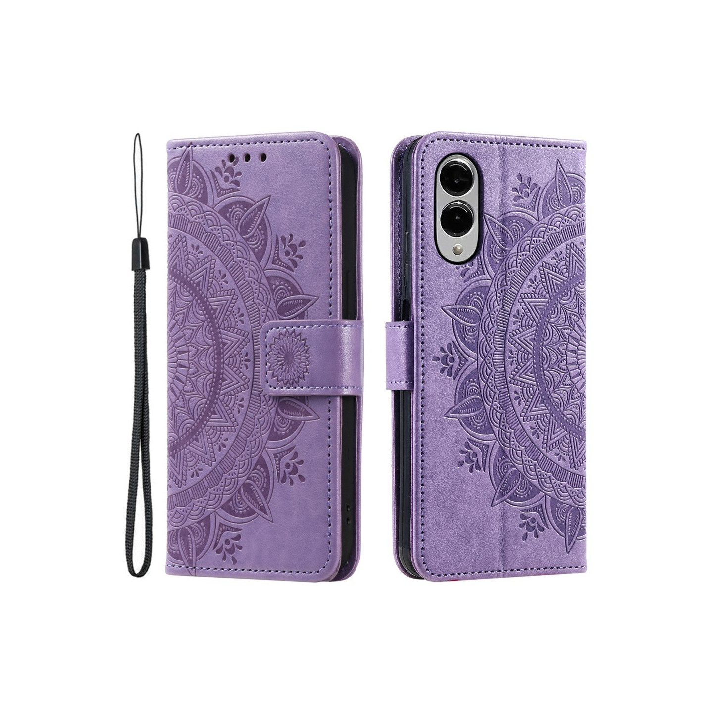 For Samsung Galaxy S25 Edge Wallet Case Cover Shell Mandala Flower Pattern