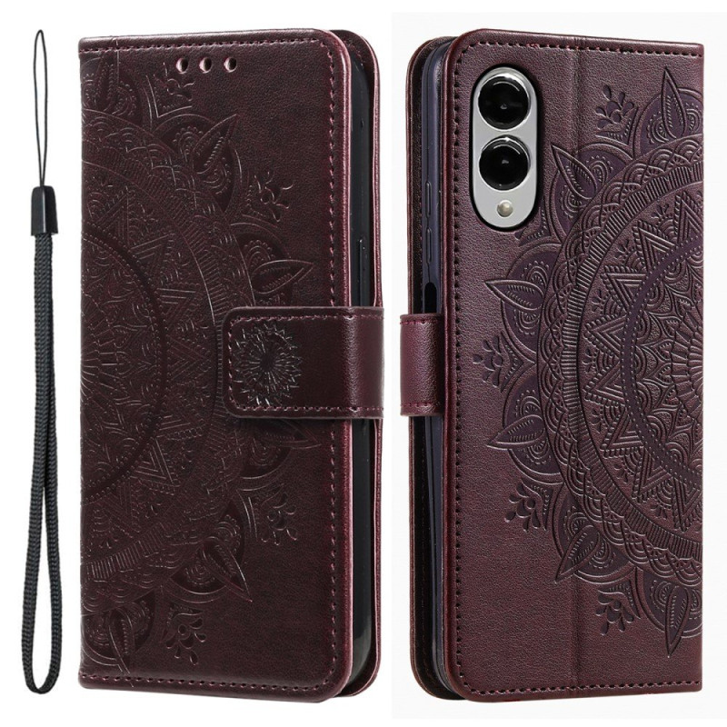 För Samsung Galaxy S25 Edge plånboksfodral Fodral Skal Mandala blommönster