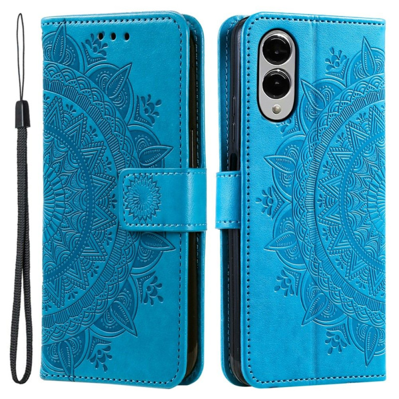 For Samsung Galaxy S25 Edge Wallet Case Cover Shell Mandala Flower Pattern