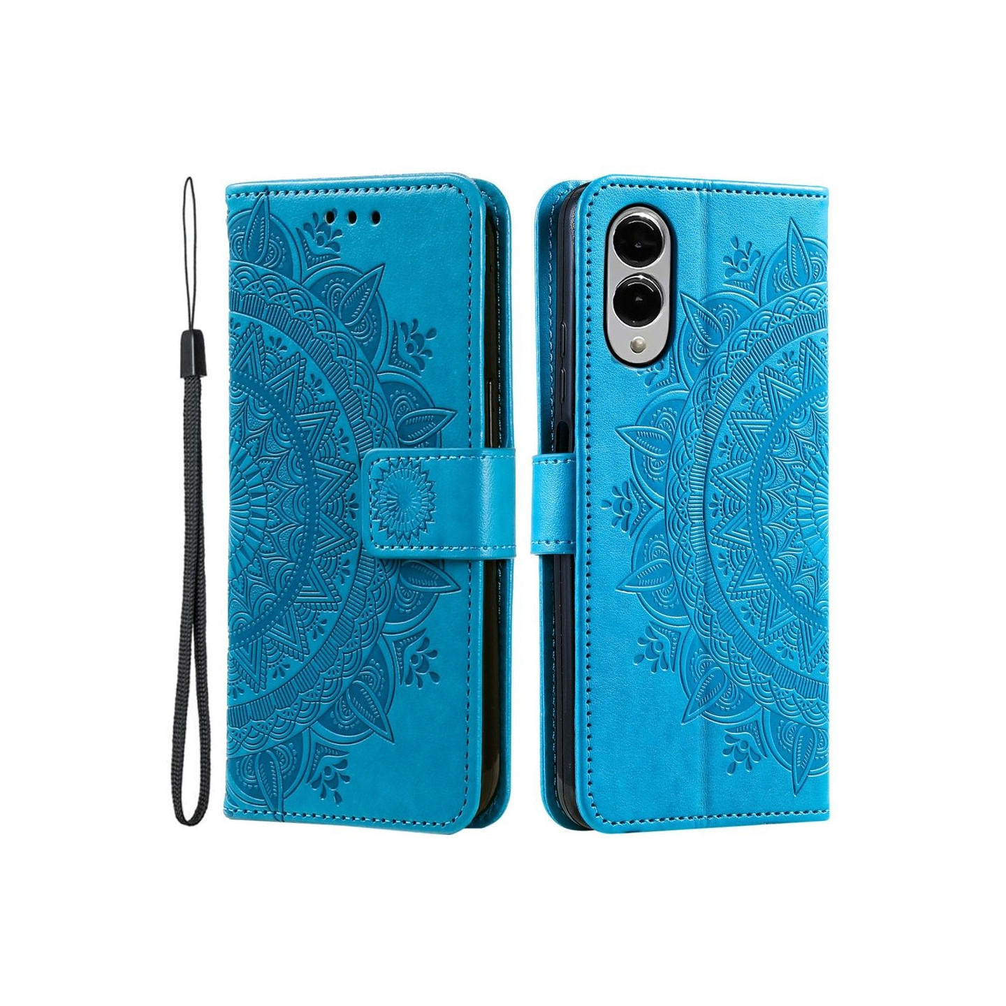 Samsung Galaxy S25 Edge -lompakkokotelon kuoren kuoren Mandala-kukkakuvio