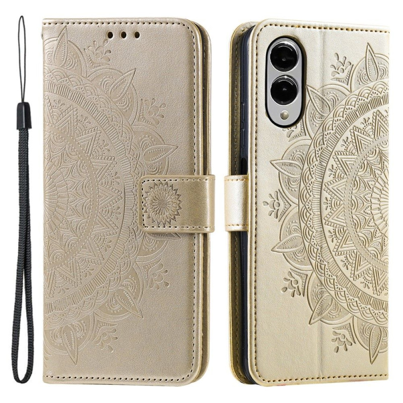 Til Samsung Galaxy S25 Edge tegnebogscover Cover Shell Mandala Blomstermønster