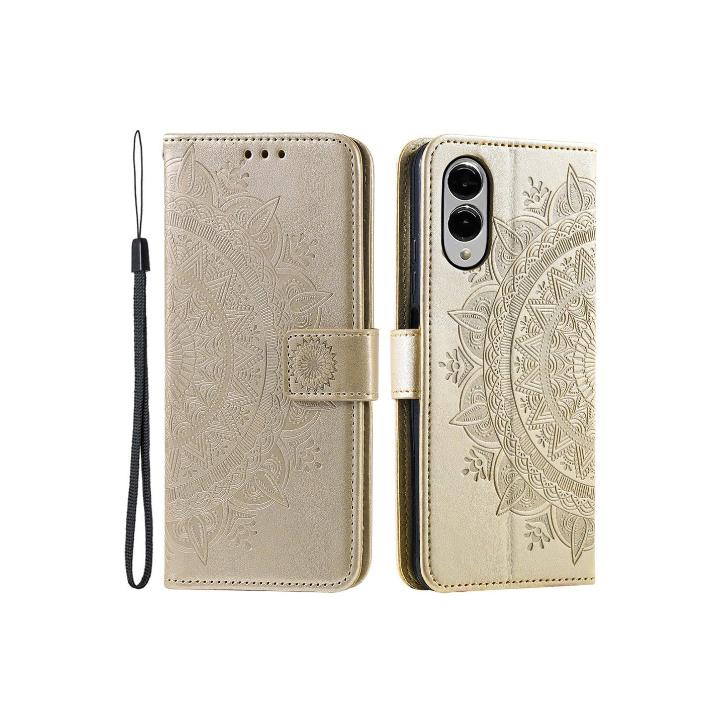 Til Samsung Galaxy S25 Edge tegnebogscover Cover Shell Mandala Blomstermønster
