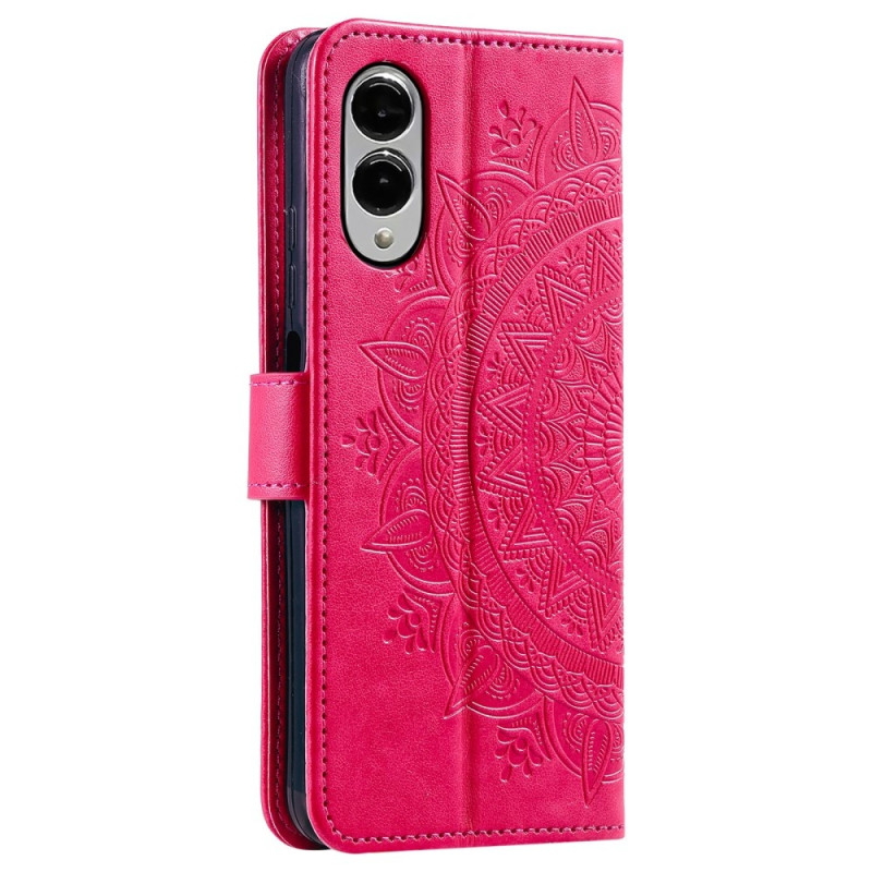 Til Samsung Galaxy S25 Edge tegnebogscover Cover Shell Mandala Blomstermønster