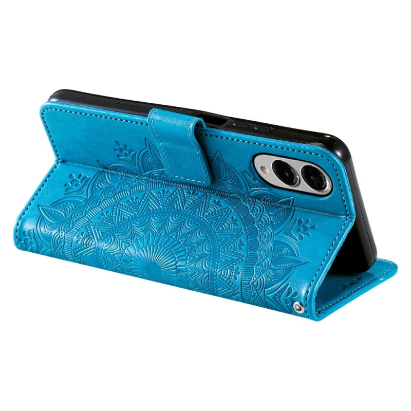 For Samsung Galaxy S25 Edge Lommebok Deksel Shell Mandala Blomstermønster