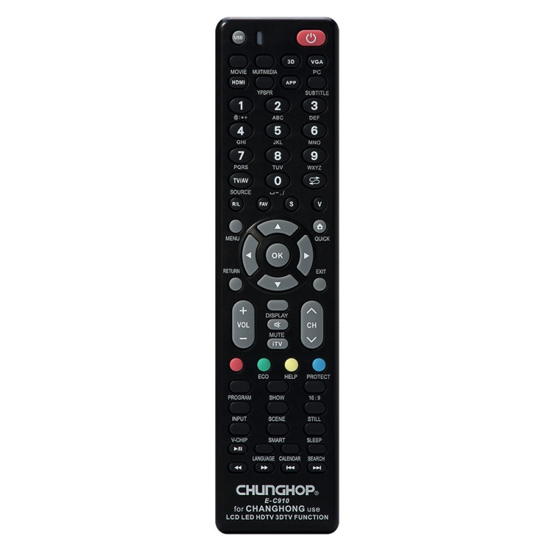 Remote Control CHUNGHOP E-C910 For Changhong TV TV Remote Control Replacement