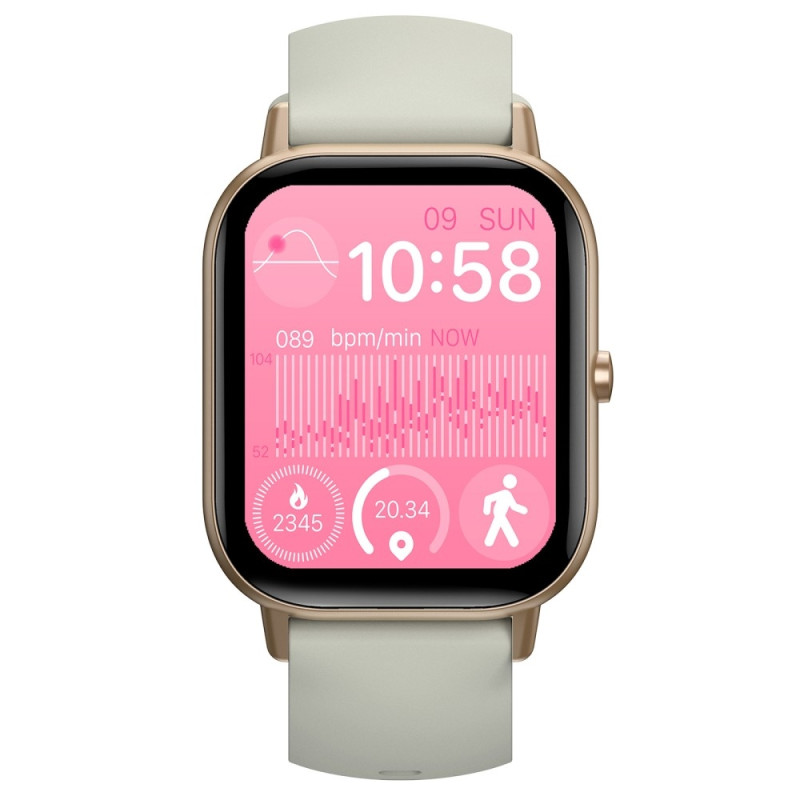 Smart Watch 2.01" Large Screen Health Monitor Sports Bluetooth Smartwatch - Beige