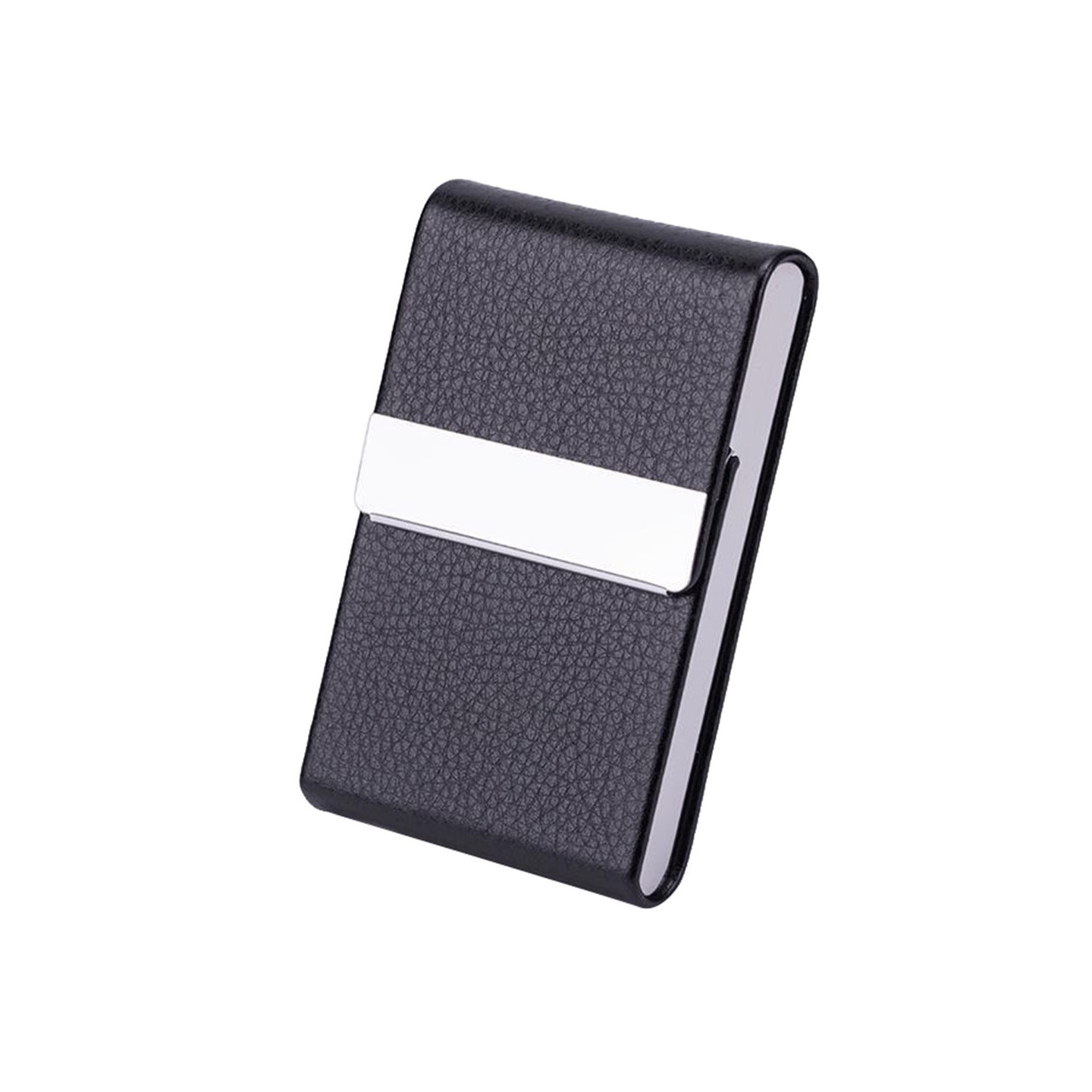 Card Case Card Holder Business Card Holder Magnetic Closure - Black