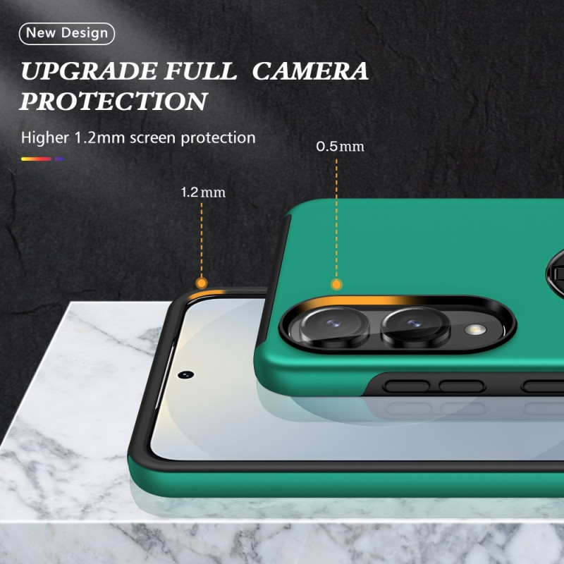 Samsung Galaxy S25 Edge Finger Ring Kickstand Hybrid Case