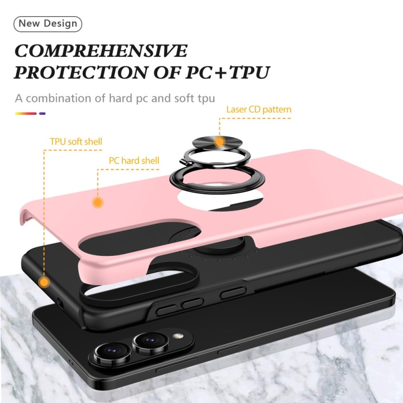 Samsung Galaxy S25 Edge Finger Ring Kickstand Hybrid Case