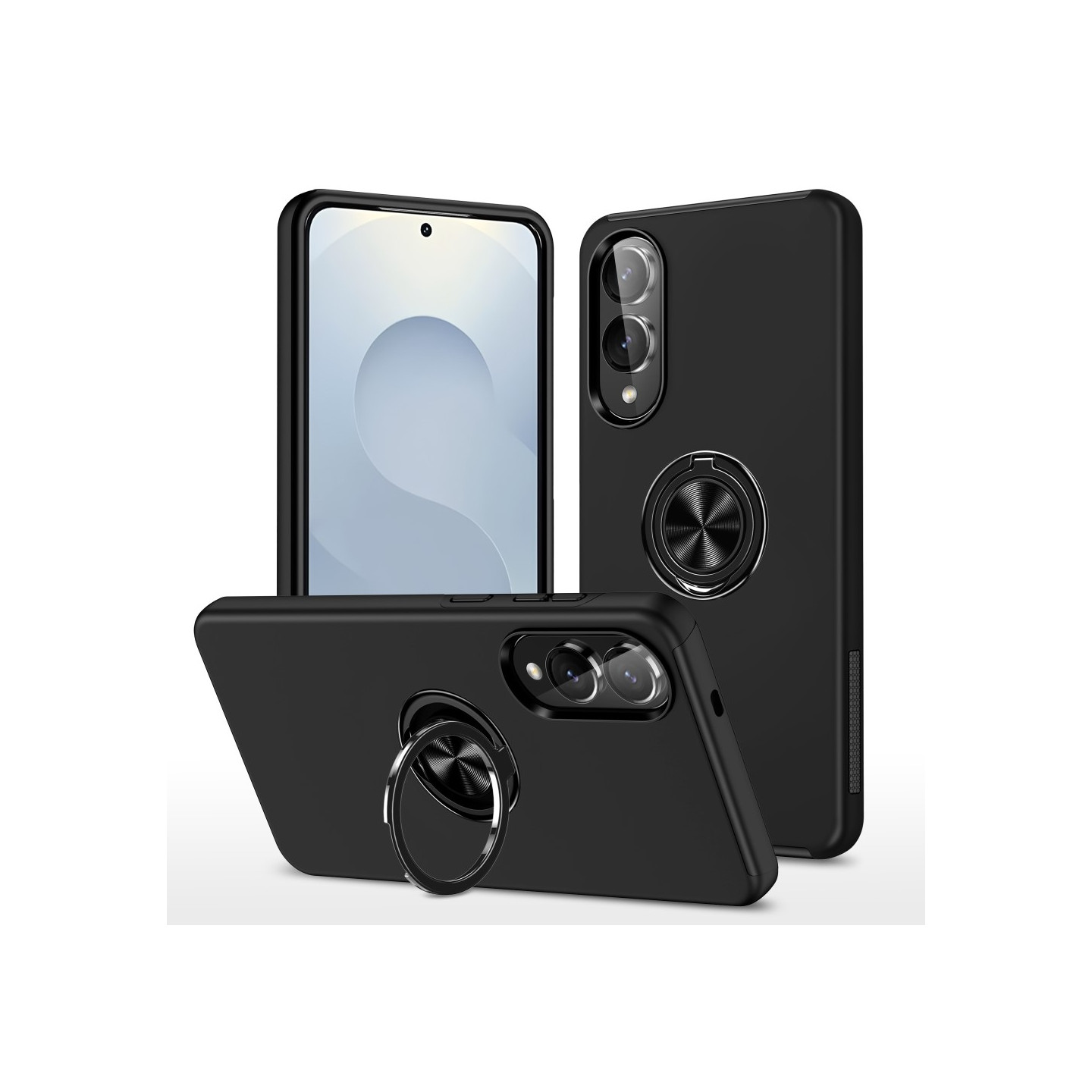 Til Samsung Galaxy S25 Edge Hybrid Deksel Med Fingerring