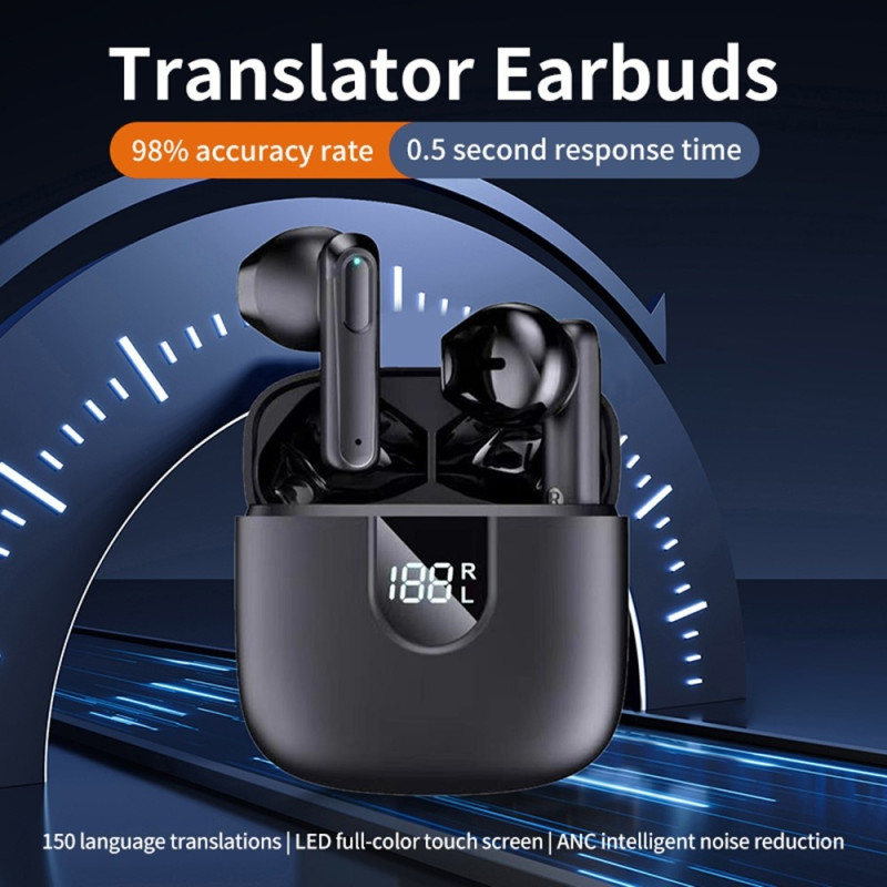 A18 150 Languages Kääntäjä Smart Voice Bluetooth In Ear kuulokkeet