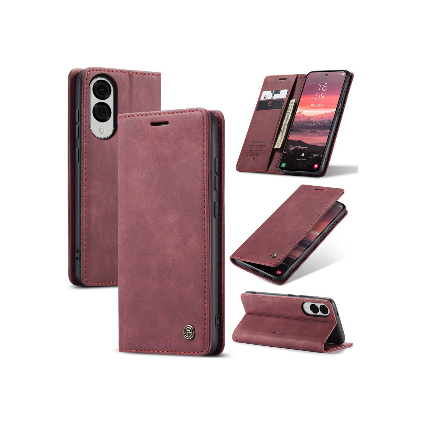 CASEME Retro Lompakkokotelo Samsung Galaxy S25 Edge