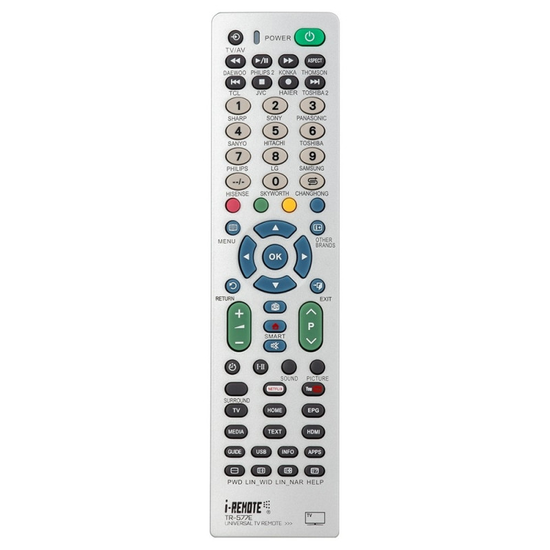 Remote Control I-REMOTE TR577E Universal TV Remote Control Replacement