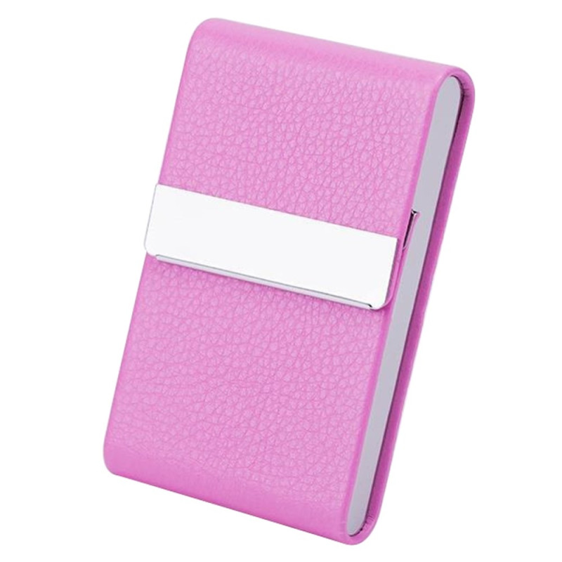 Card Case Card Holder Business Card Holder Magnetic Closure - Pink