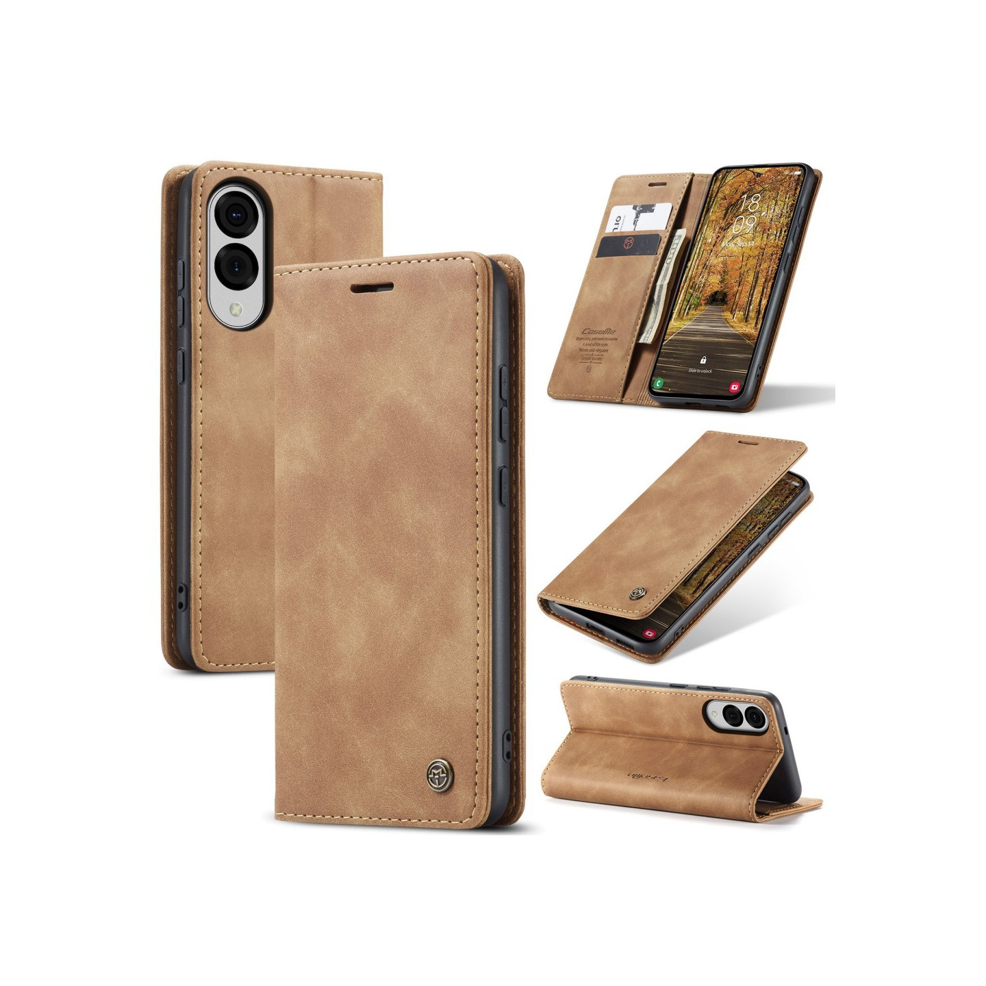 CASEME Retro Lompakkokotelo Samsung Galaxy S25 Edge