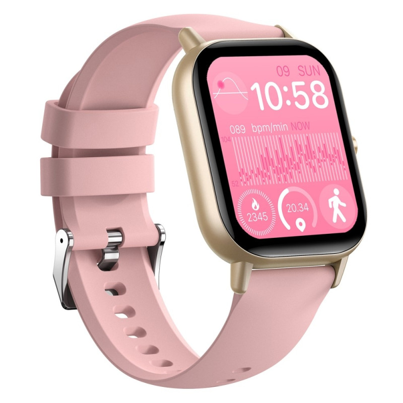 Smart Watch 2,01" storskjerm Helsemonitor Sports Bluetooth Smartwatch - Rosa