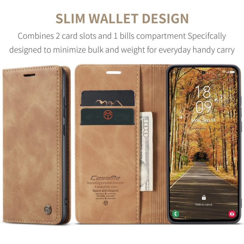 CASEME Retro Wallet Case for Samsung Galaxy S25 Edge