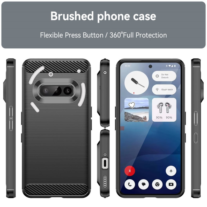 Carbon Fiber Texture TPU Cover for Nothing Phone (3a)