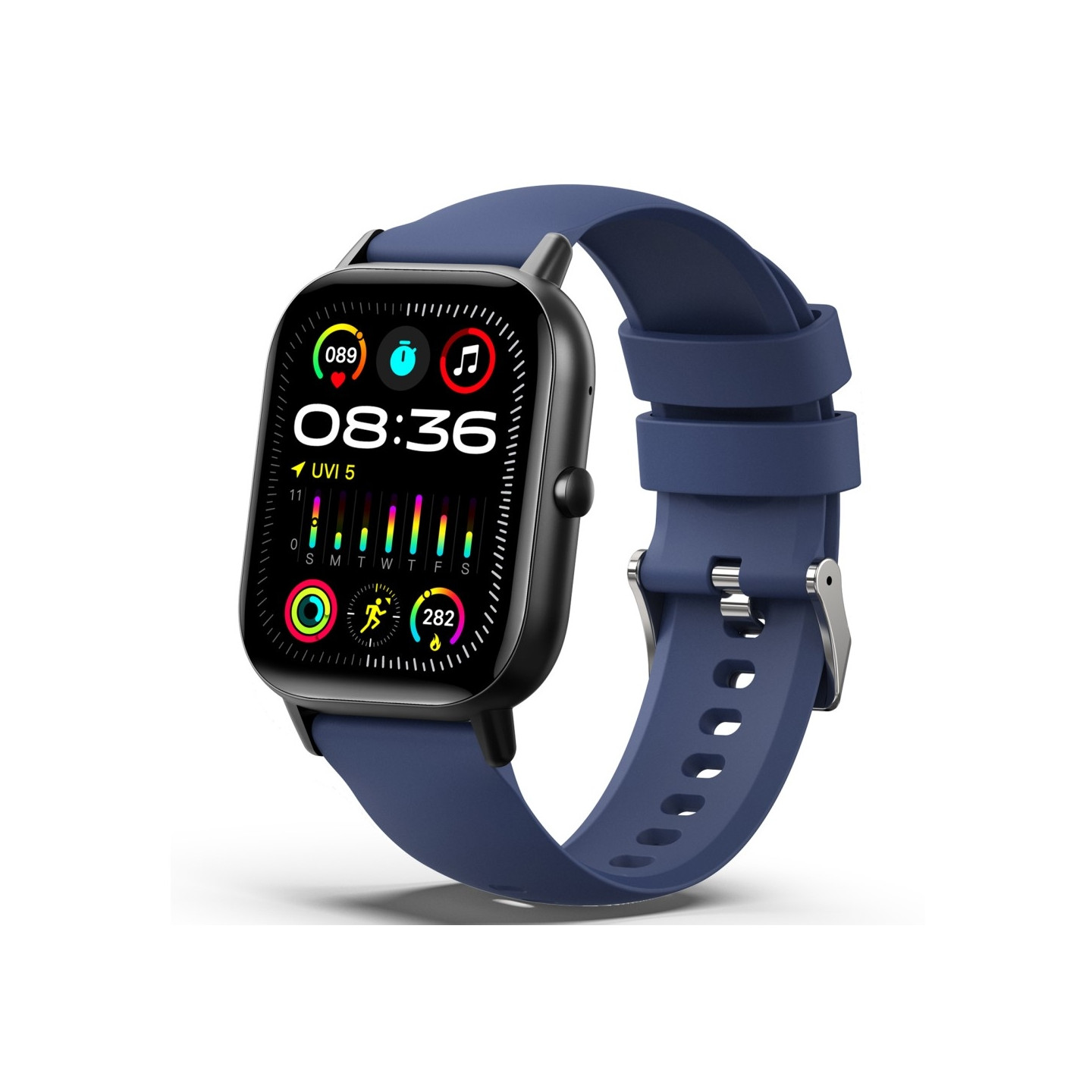 Smart Watch 2,01" suuren näytön kuntomonitori Sports Bluetooth-älykello - Sininen