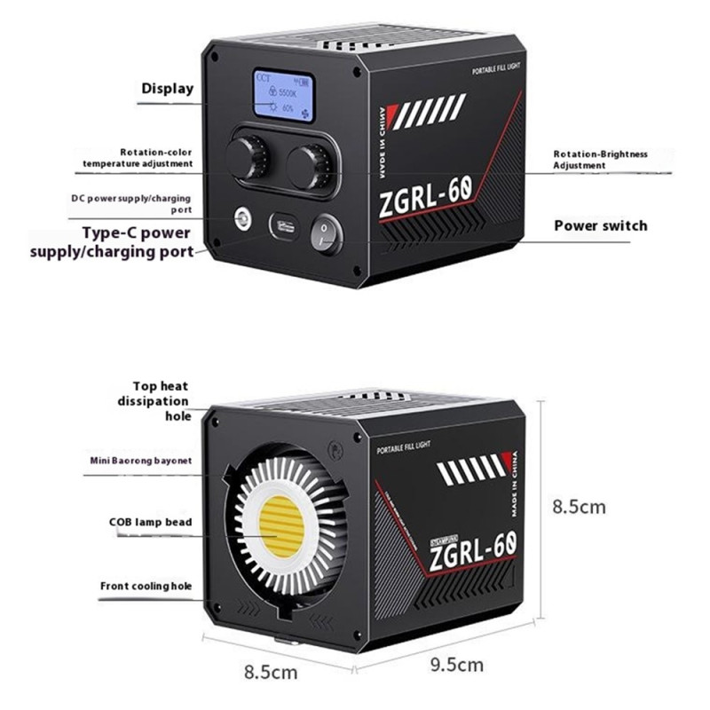 Videoljus LED High Power Fill Light Fotografering Video Shooting Scenljus