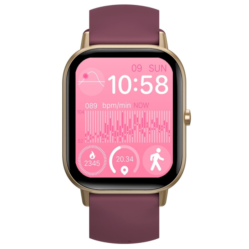 SmartKlocka 2,01" Stor skärm Hälsomonitor Sport Bluetooth Smartwatch - Lila