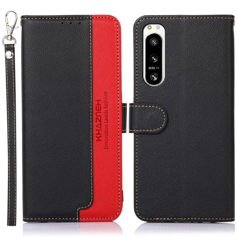 KHAZNEH Phone Cover for Sony Xperia 5 IV - Black - Red