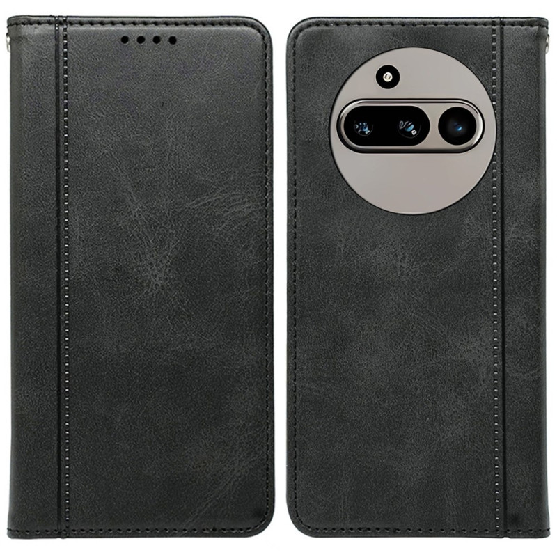 Til Nothing Phone (3a) Etui med skjult magnetlukning - Sort