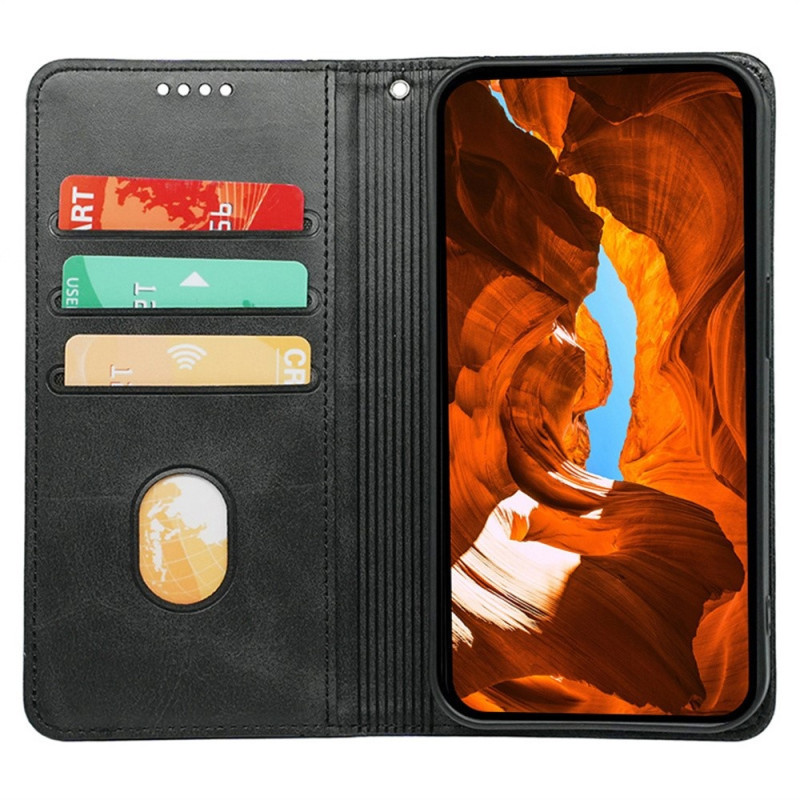 For Nothing Phone (3a) Case with Hidden Magnetic Closure - Black