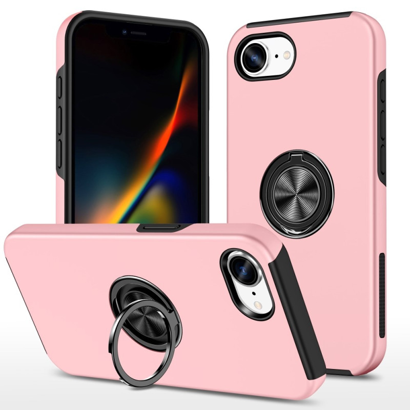 For iPhone 16e Finger Ring Kickstand Hybrid Case