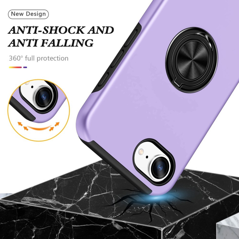 Till iPhone 16e Hybrid skal med Finger Ring - Lila
