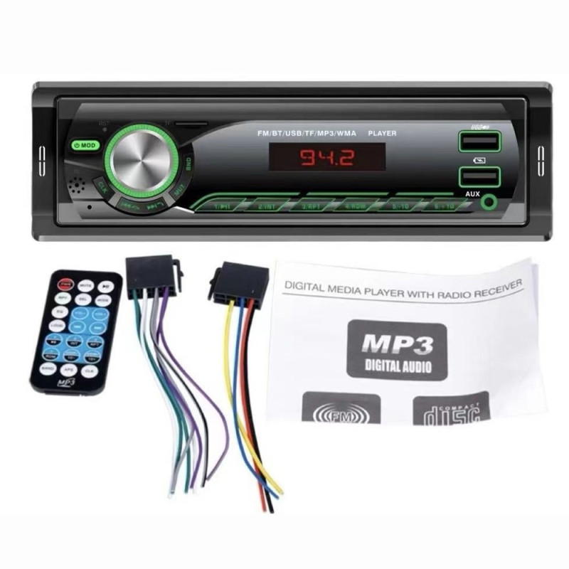 Autostereo MP3-soitin Bluetooth FM-radio Autoäänijärjestelmä TF Card U -levy