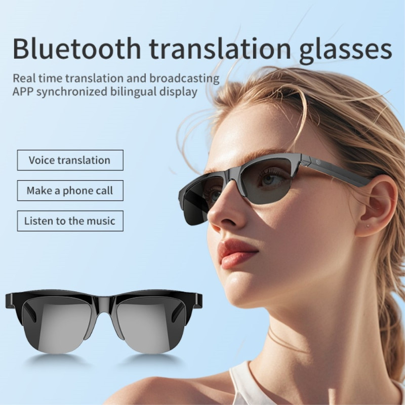 144 Languages Translation Translator Smart AI Bluetooth Sunglasses Headphones