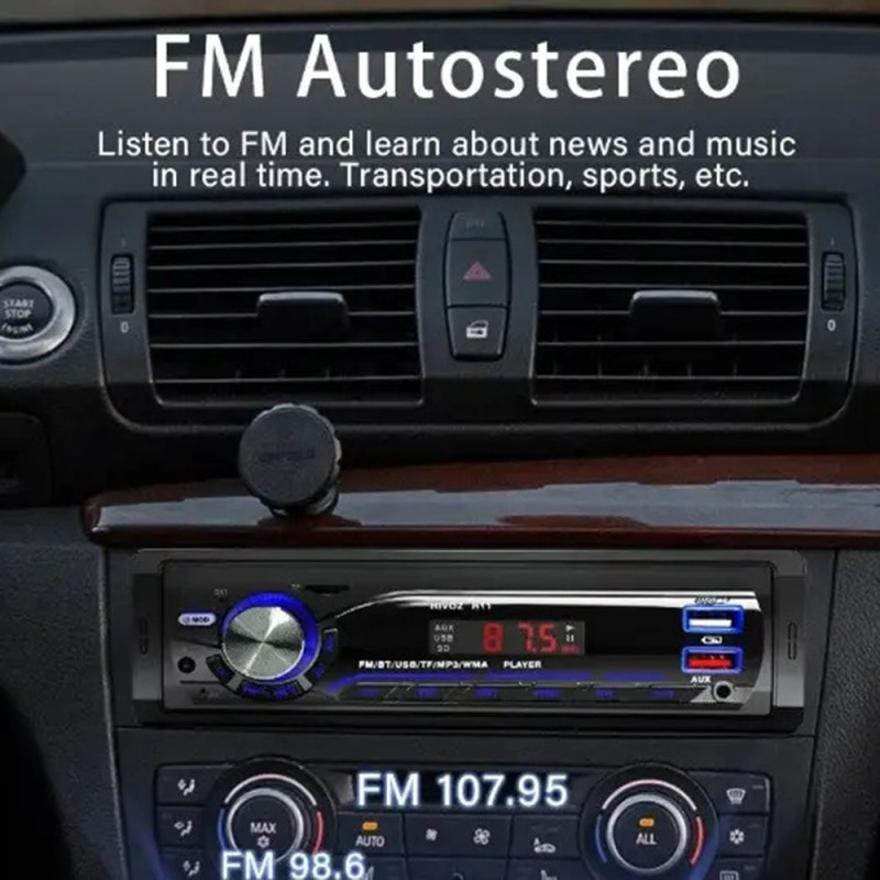 Autostereo MP3-soitin Bluetooth FM-radio Autoäänijärjestelmä TF Card U -levy
