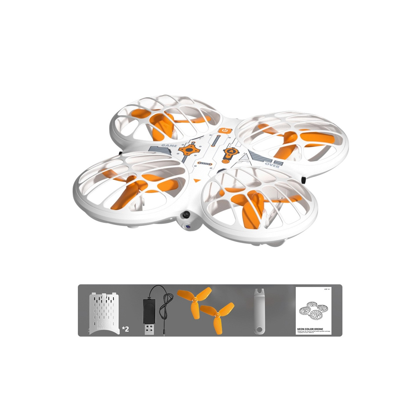 H122 Drönare Drone Neonljus Flygfoto Flygfotografering Quadcopter 2 batterier