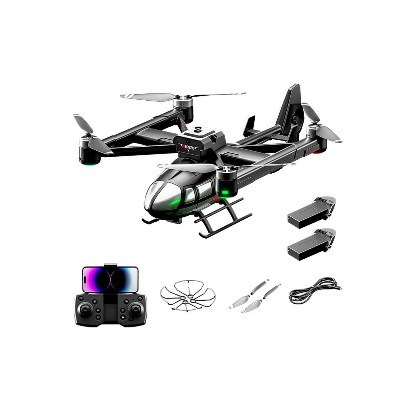 X38 DC-135 Helicopter Drone Camera Aerial Photo Quadcopter 2 Batteries